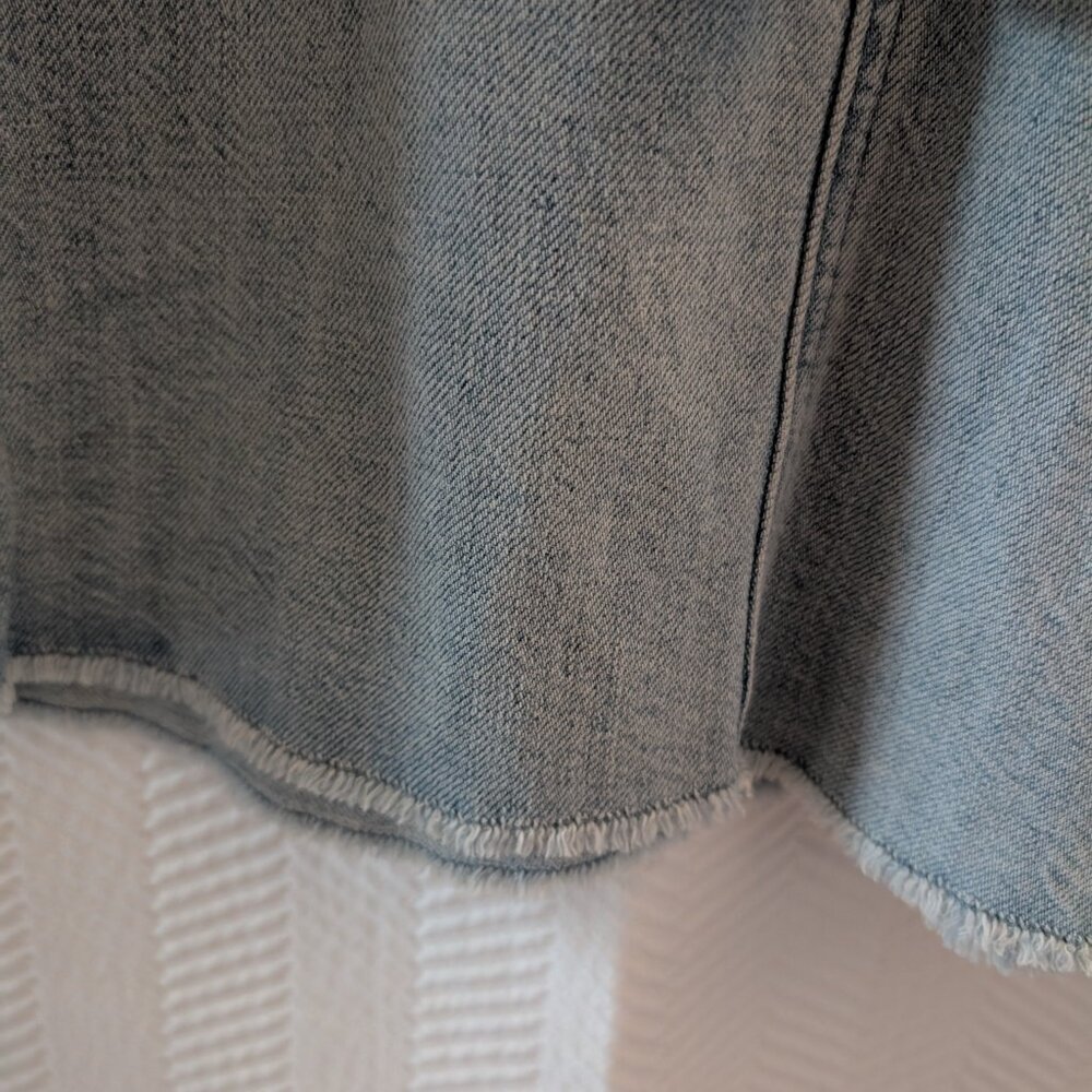 Gap Denim Skirt Light A-line Blue Wash Belted Size 28 Retro style Boho Casual - Picture 7 of 12